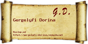 Gergelyfi Dorina névjegykártya