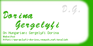 dorina gergelyfi business card